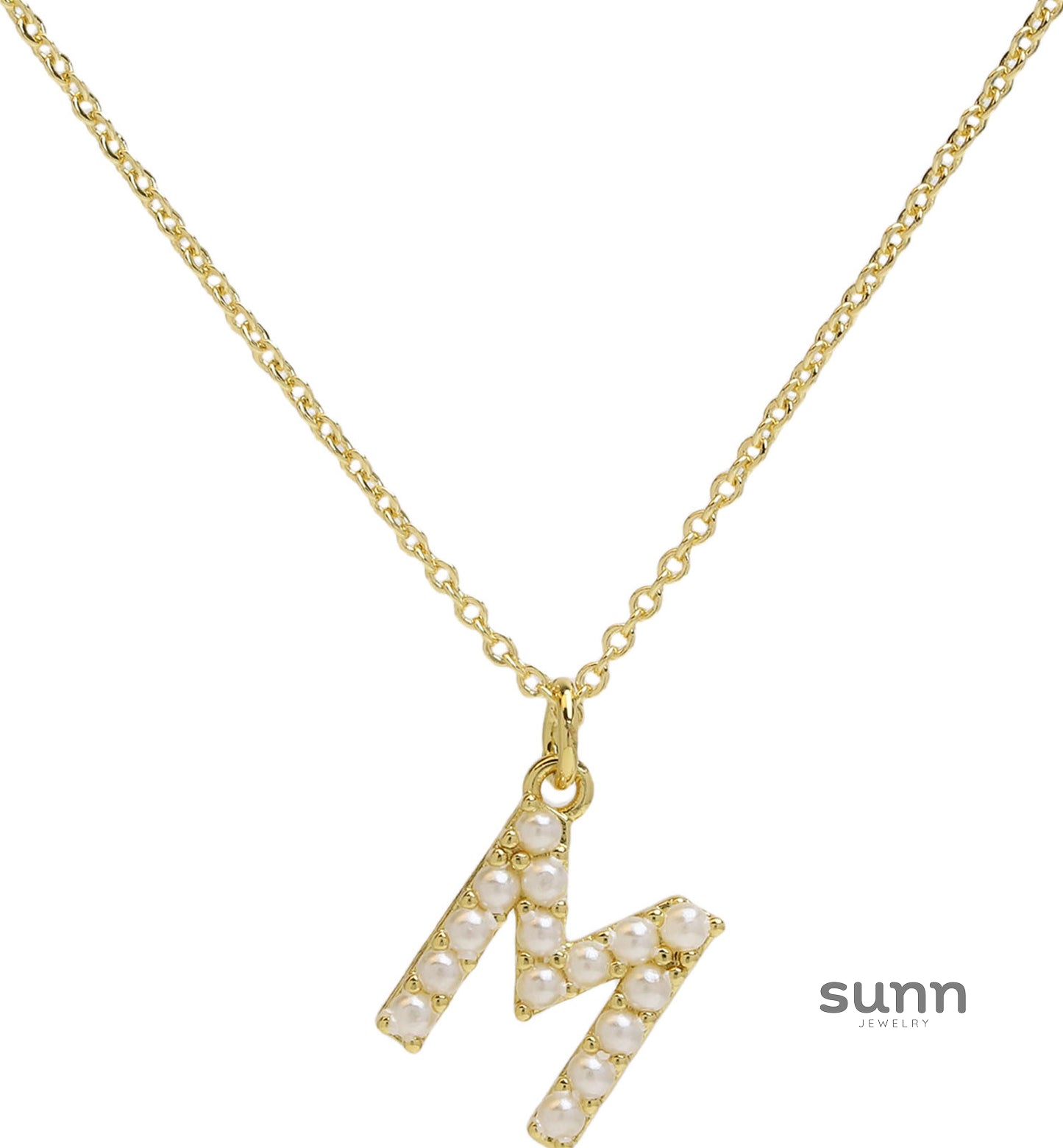 Ayaana Pearl Initial Necklace [HTLIRWOG]