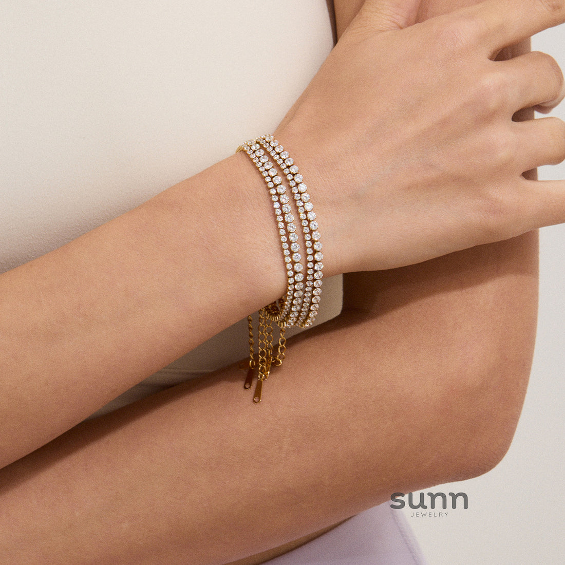 Ayaat Zircon Stacked Bracelets [4KB85SG4]