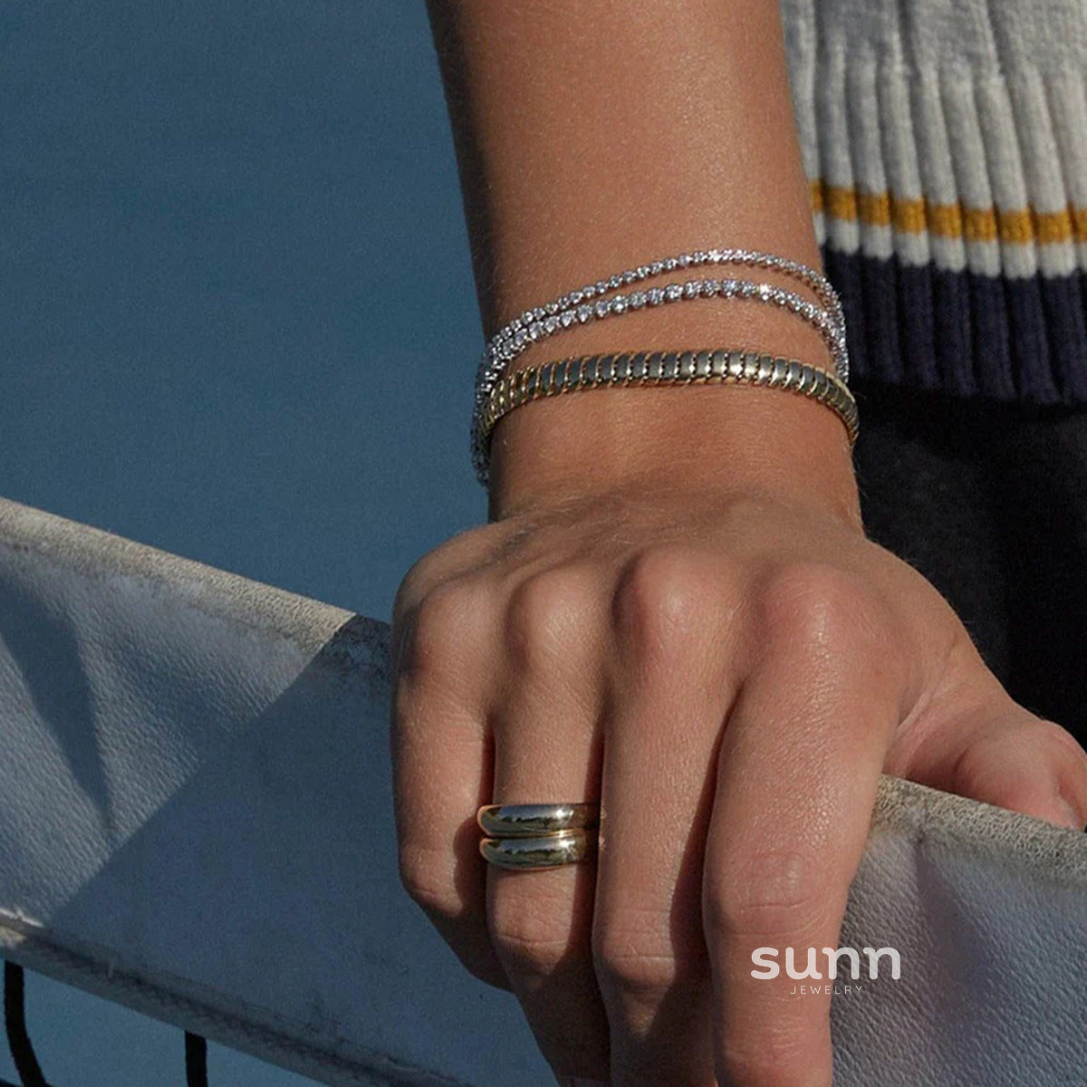 Ayaat Zircon Stacked Bracelets [4OTV58XM]