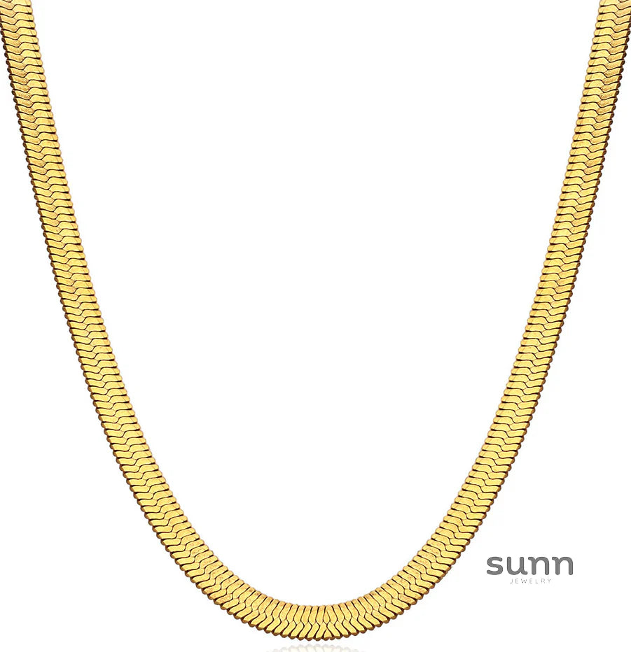 Ayah Herringbone Chain Necklace