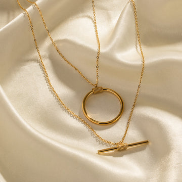 Ayah Layered Initial Necklace [HTCUP30S]