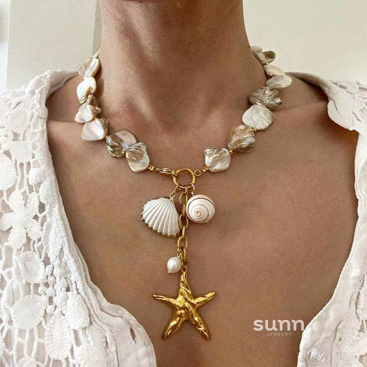 Ayan Ocean Shell Necklace [MJ7OEQGE]