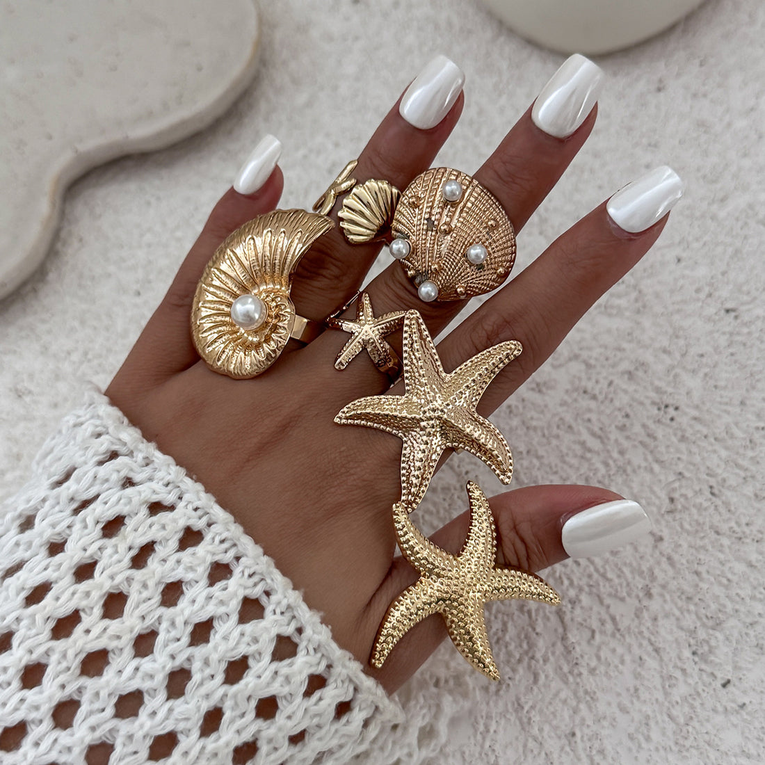 Ayelet Pearl Shell Ring [48L4JJCJ]