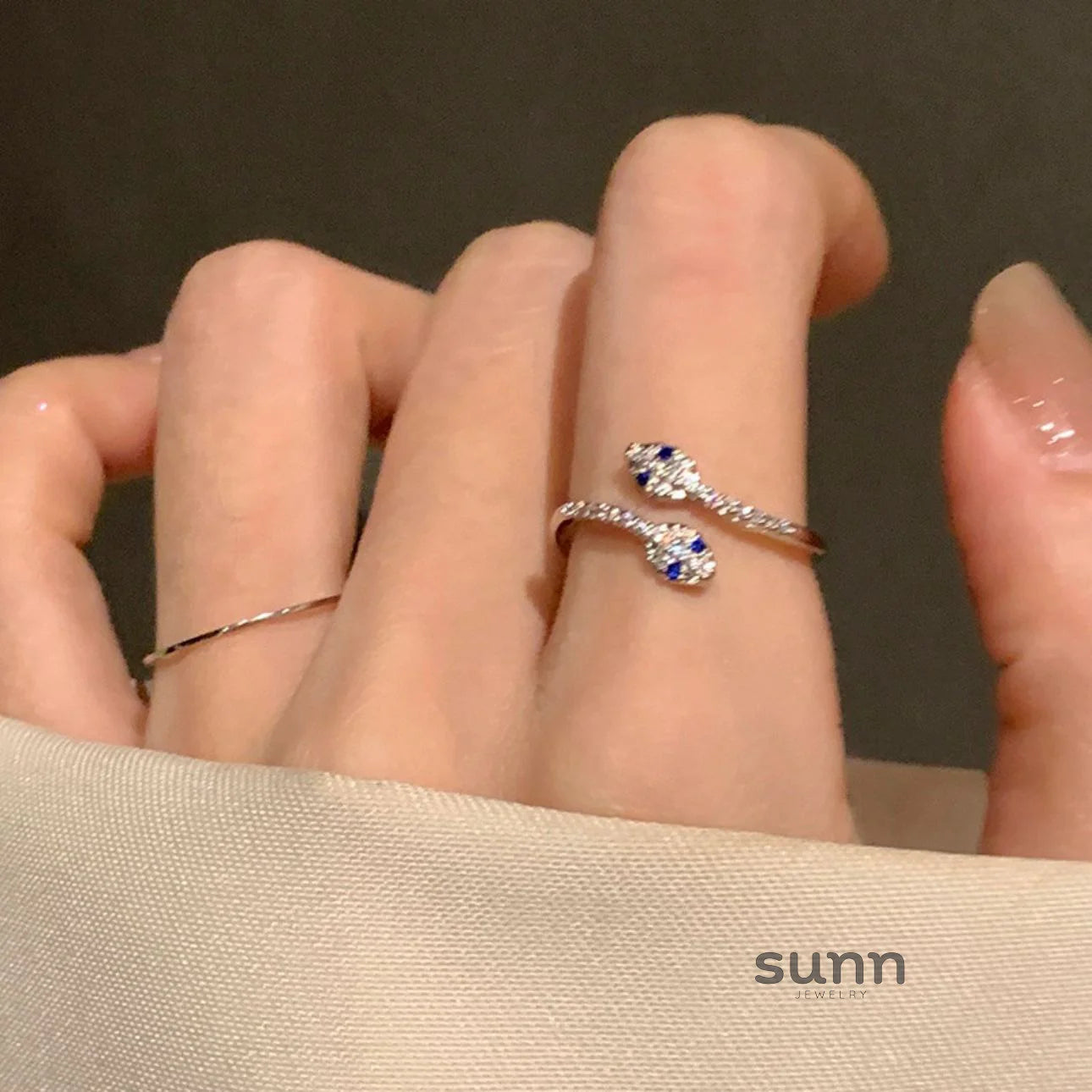 Aylani Double Serpent Ring