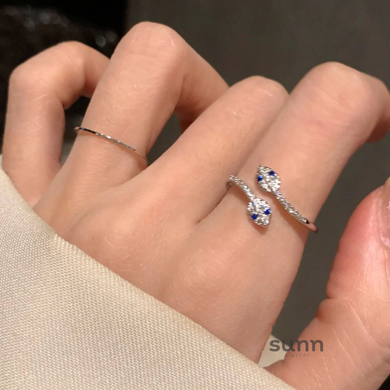 Aylani Double Serpent Ring