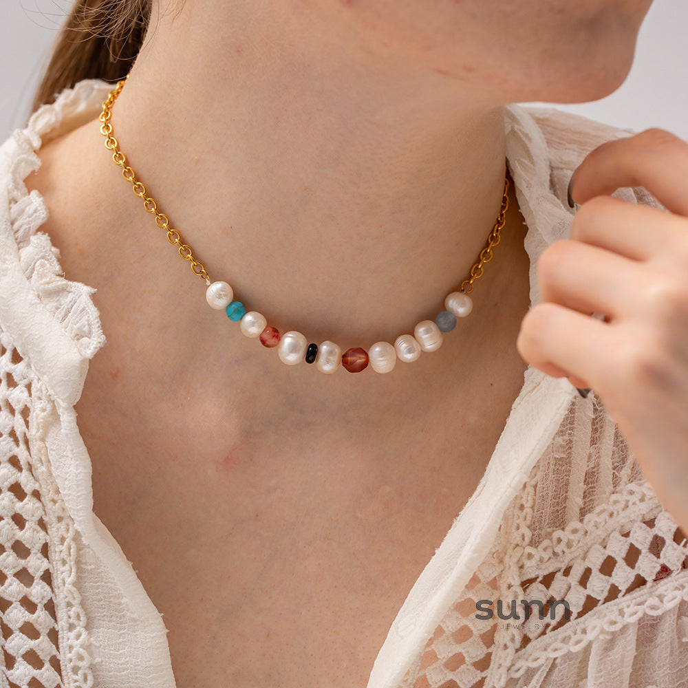 Aylee Pearl Pendant Necklace [BB8S40EX]