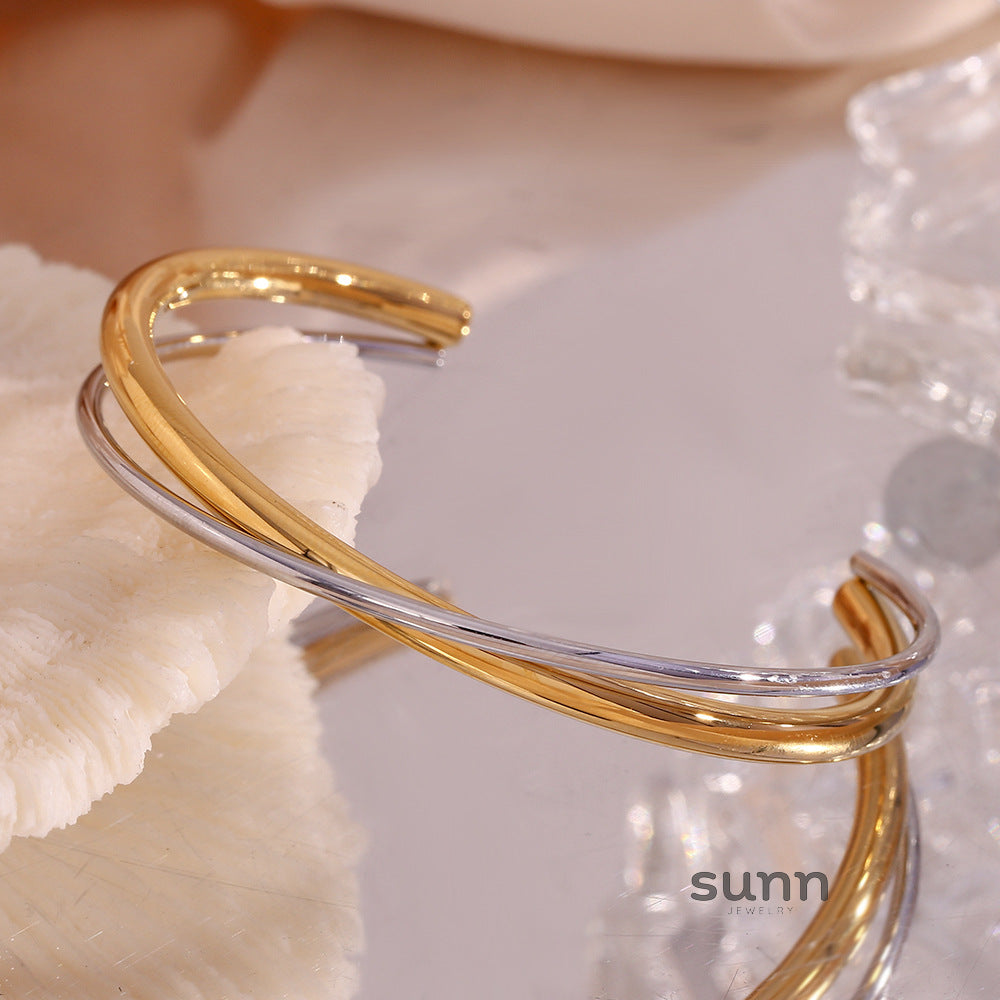 Ayomide Double Layer Cuff Bracelet [GOSDZTIZ]