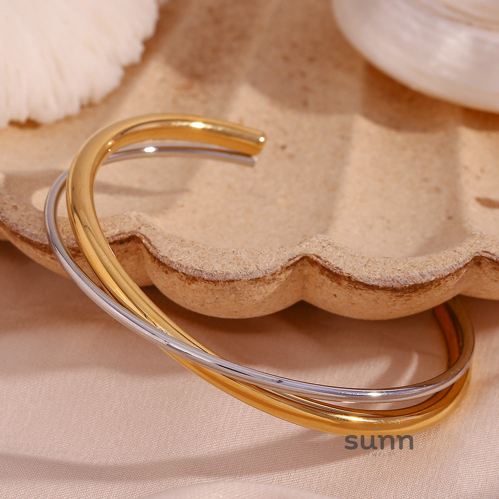 Ayomide Double Layer Cuff Bracelet [BC3FTJM0]