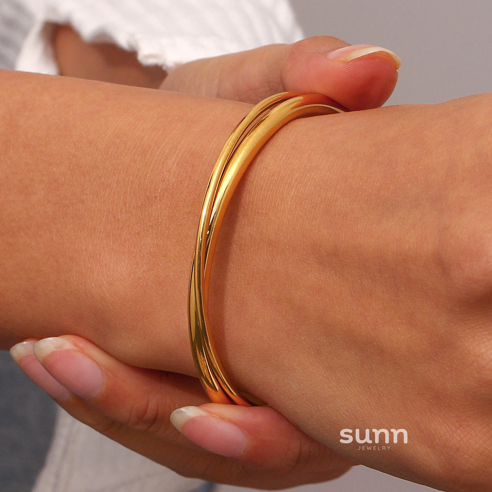 Ayomide Double Layer Cuff Bracelet [J8X6IGQI]