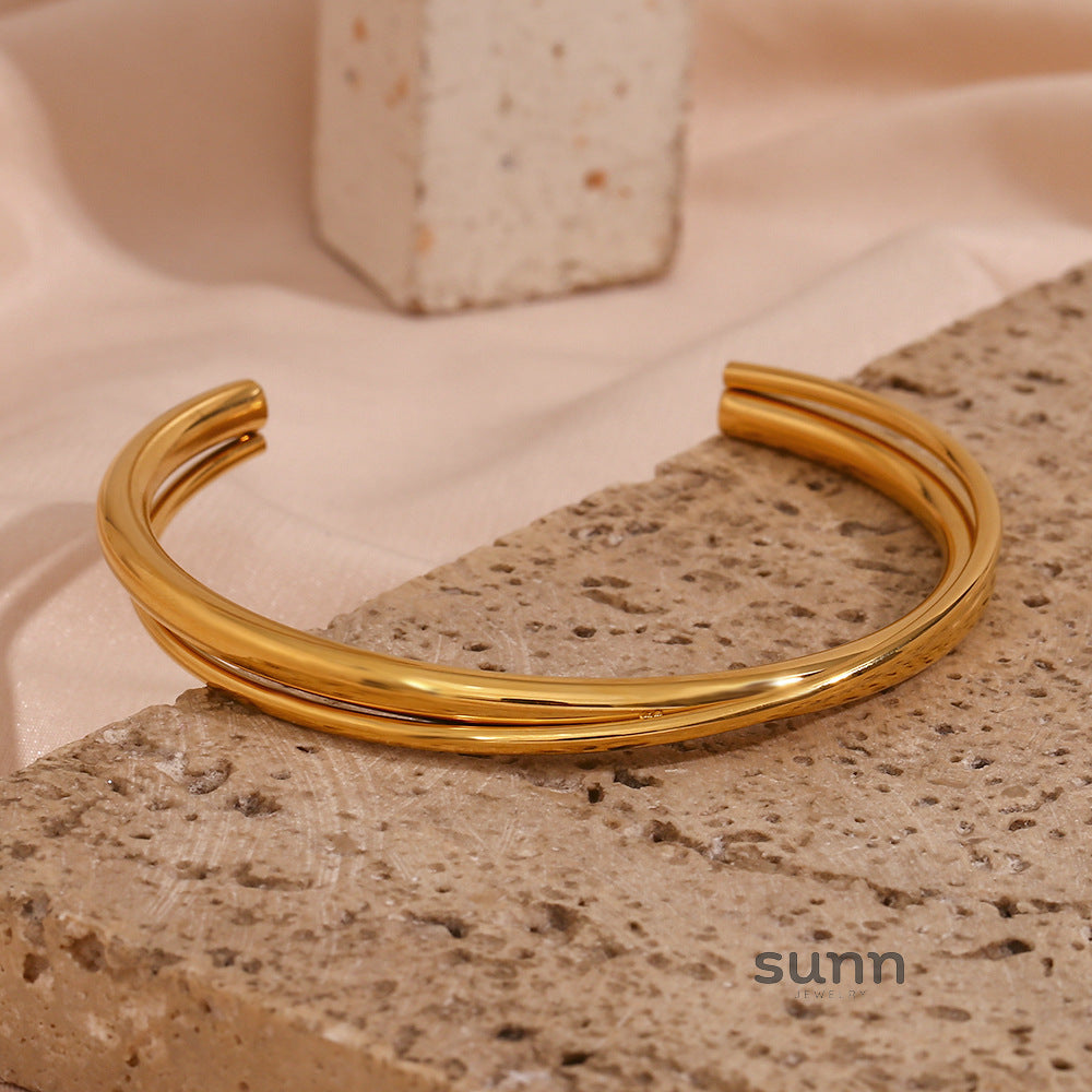 Ayomide Double Layer Cuff Bracelet [2L7TXJFE]