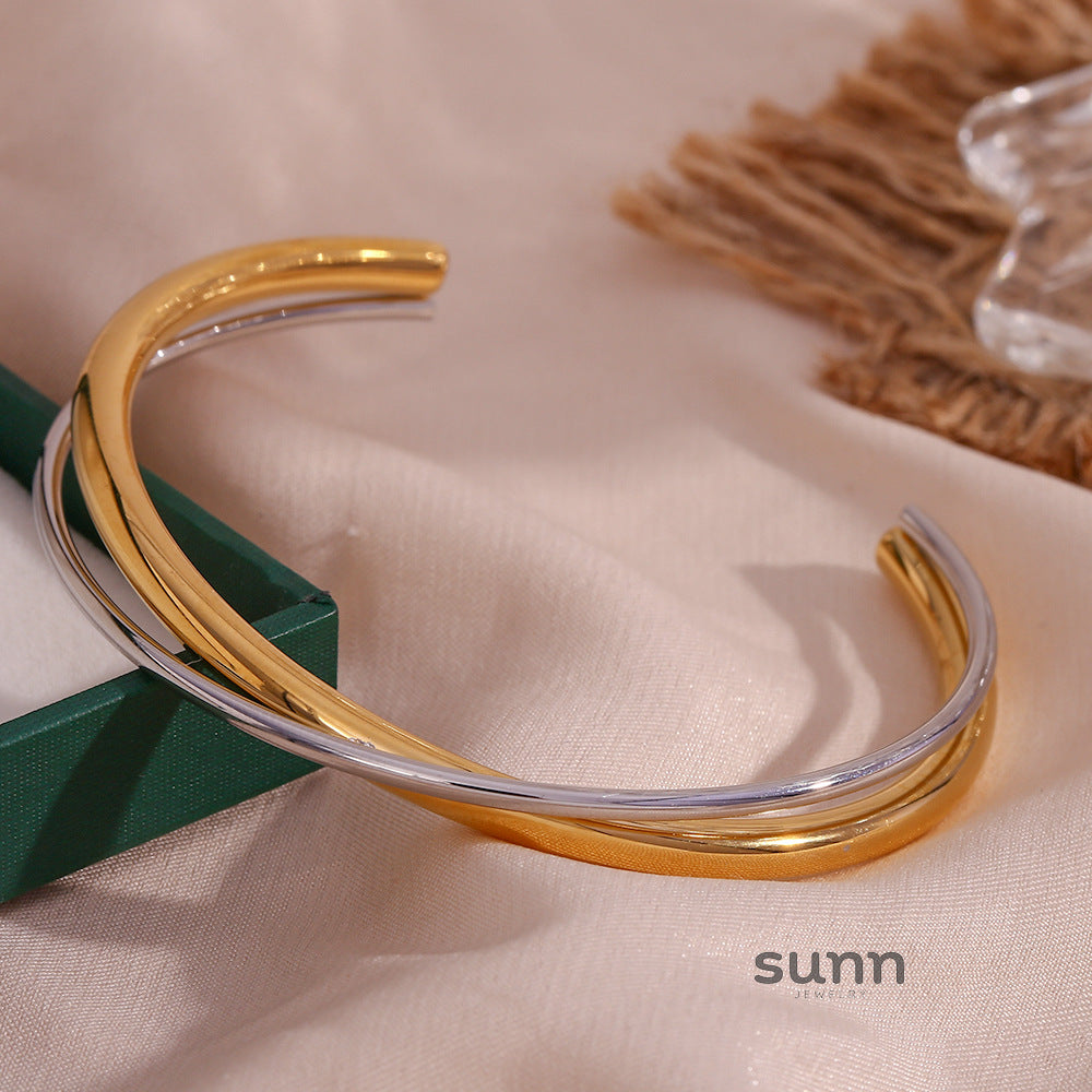 Ayomide Double Layer Cuff Bracelet [TCZMF518]
