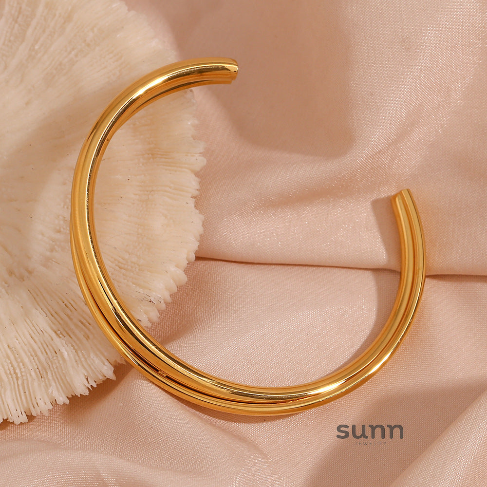 Ayomide Double Layer Cuff Bracelet [NKEU5VDP]