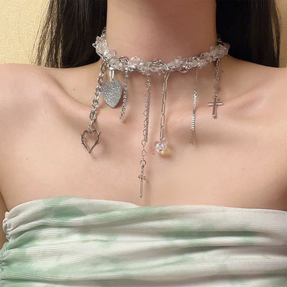 Ayvah Crystal Heart Charm Necklace [RRWJVRWJ]