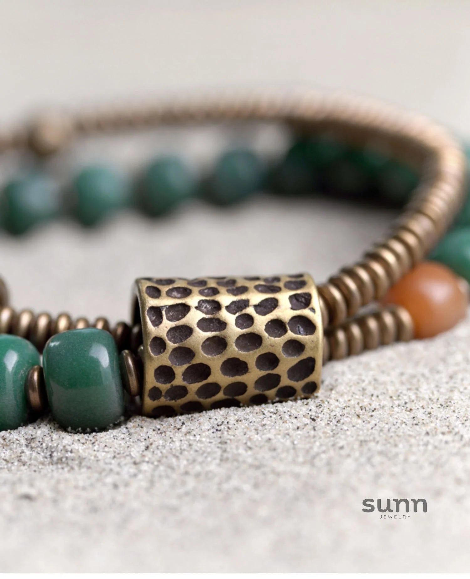Azaliah Green Bodhi Bead Bracelet