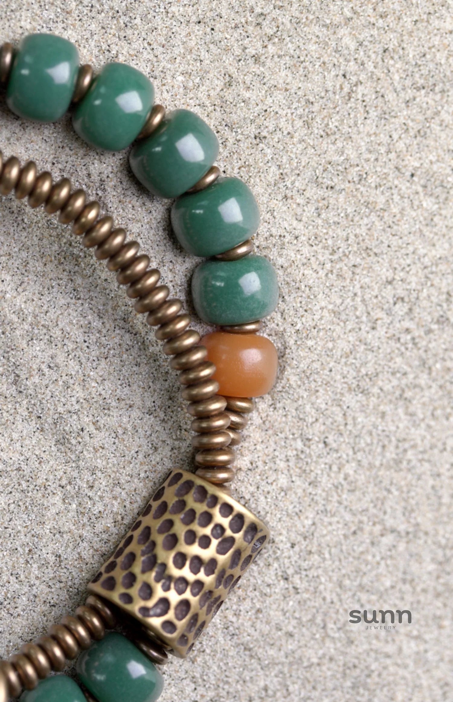 Azaliah Green Bodhi Bead Bracelet
