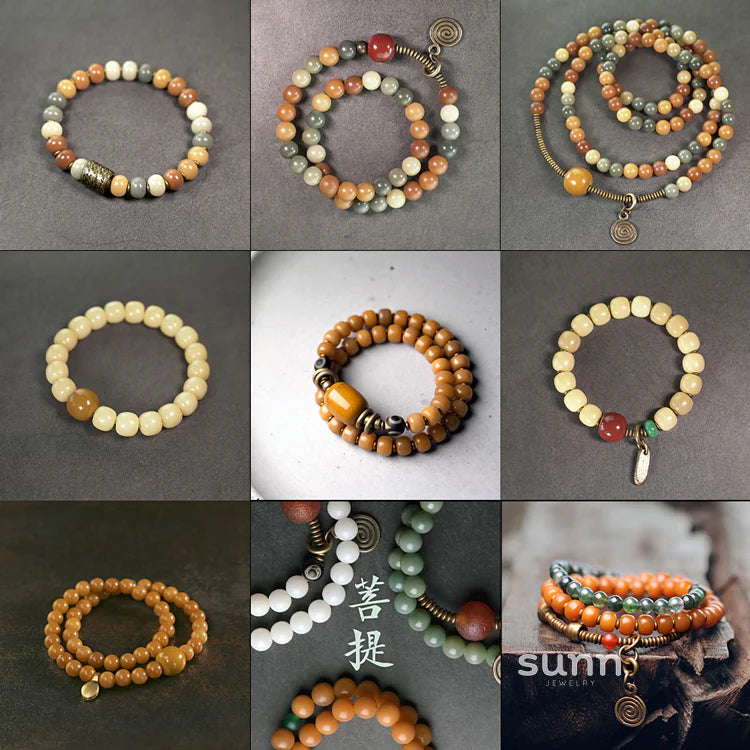 Azaliah Green Bodhi Bead Bracelet