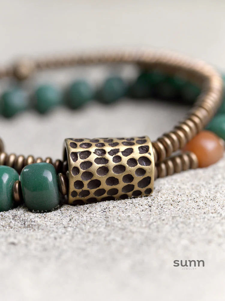 Azaliah Green Bodhi Bead Bracelet