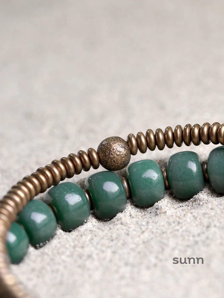 Azaliah Green Bodhi Bead Bracelet