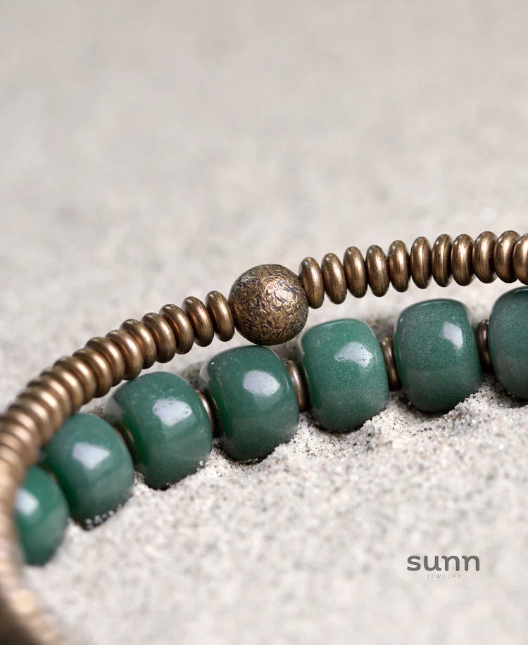 Azaliah Green Bodhi Bead Bracelet