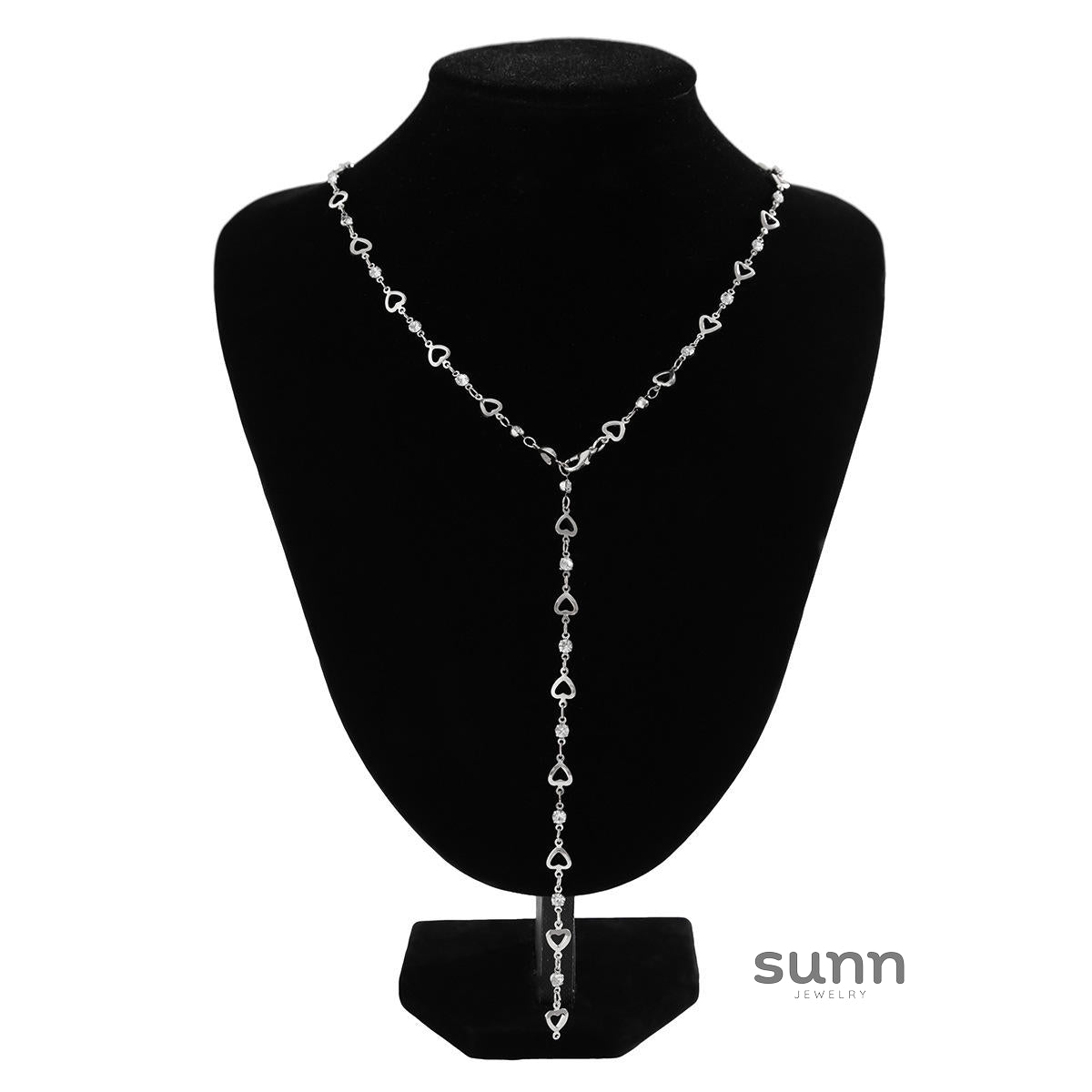 Azaliah Pearl Heart Tassel Necklace [J4FWNI7Q]