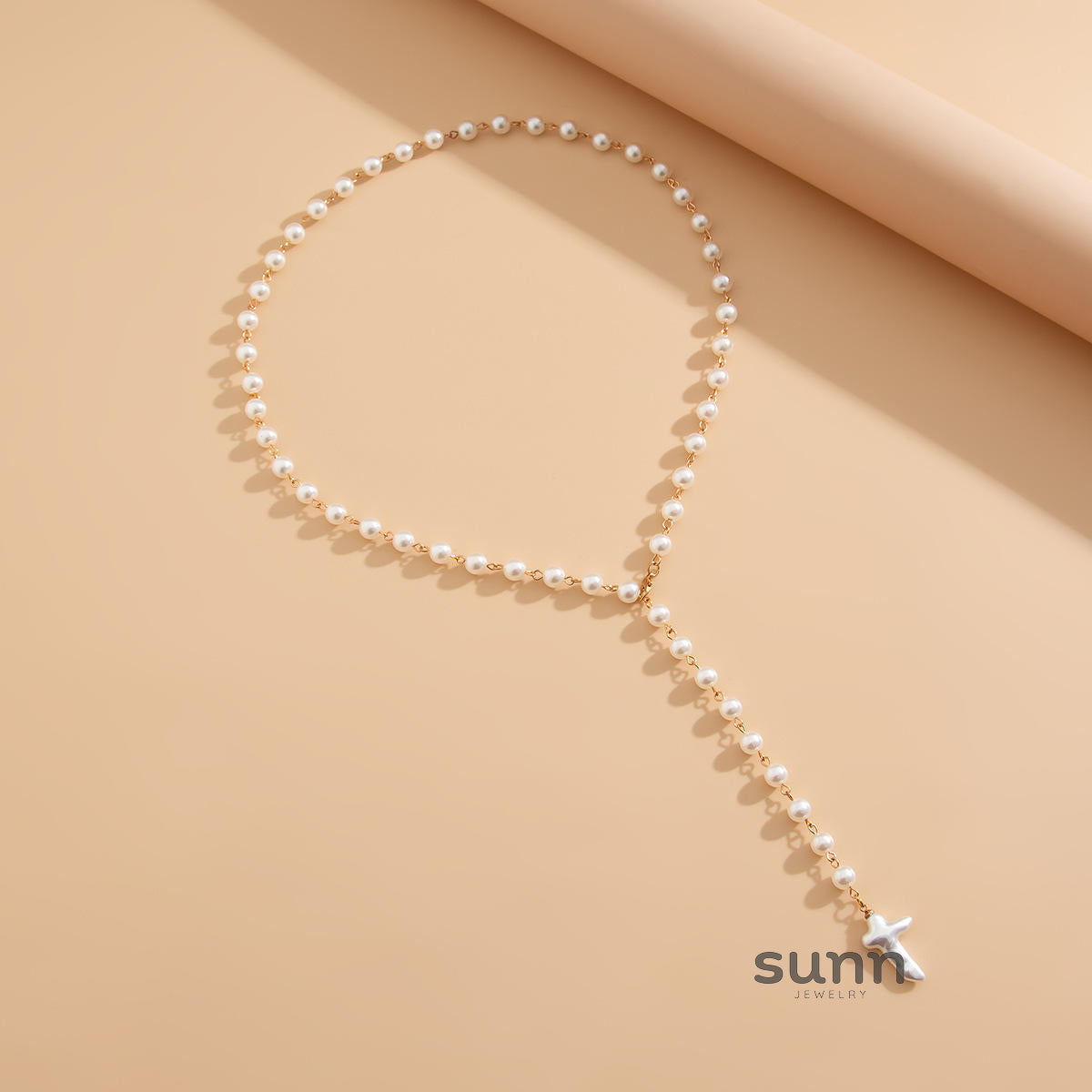 Azaliah Pearl Heart Tassel Necklace [MIR7NN4U]