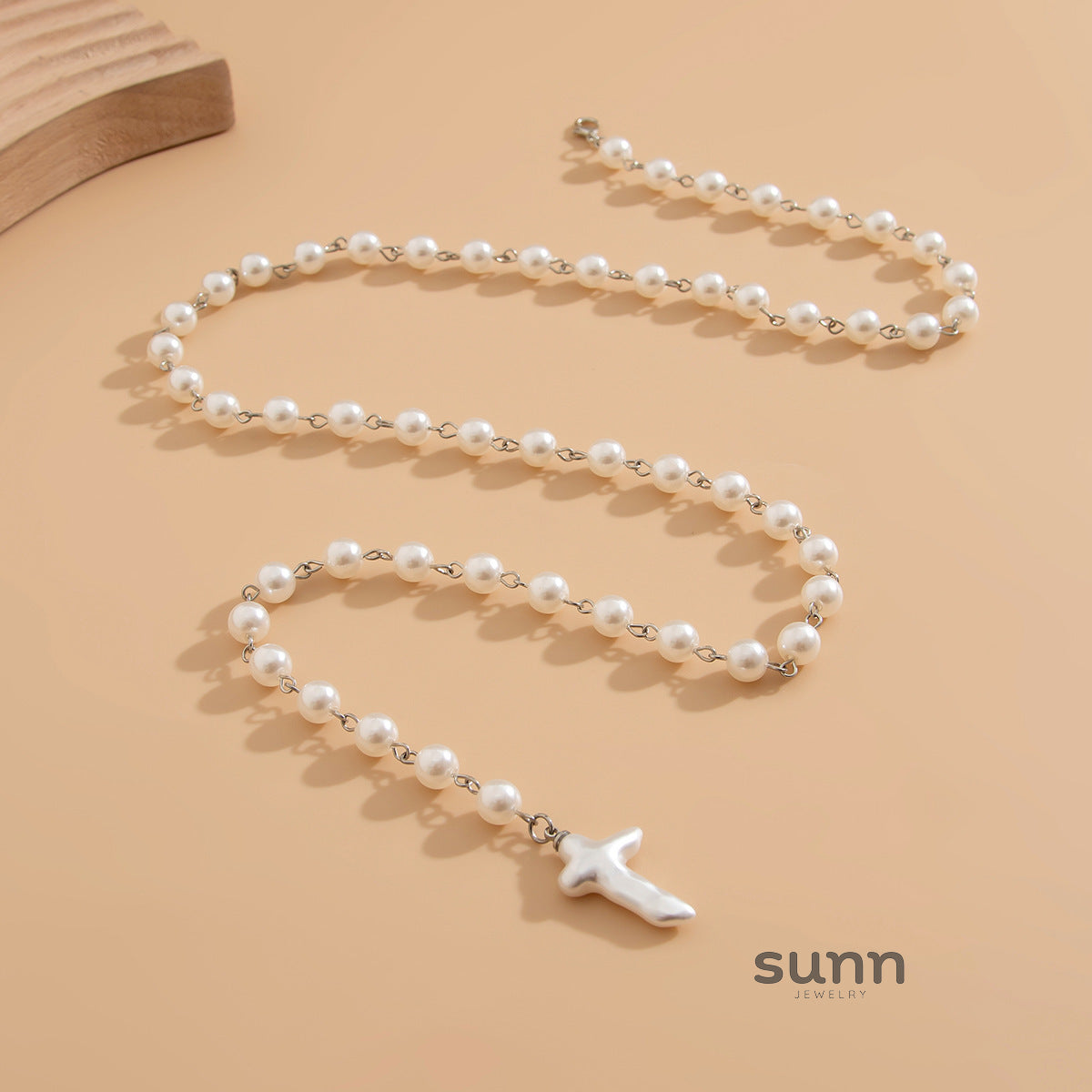 Azaliah Pearl Heart Tassel Necklace [4RO9GBAB]
