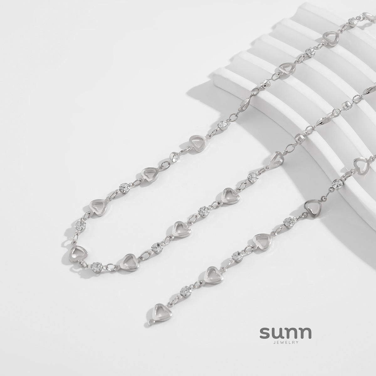 Azaliah Pearl Heart Tassel Necklace [VT3IO71W]