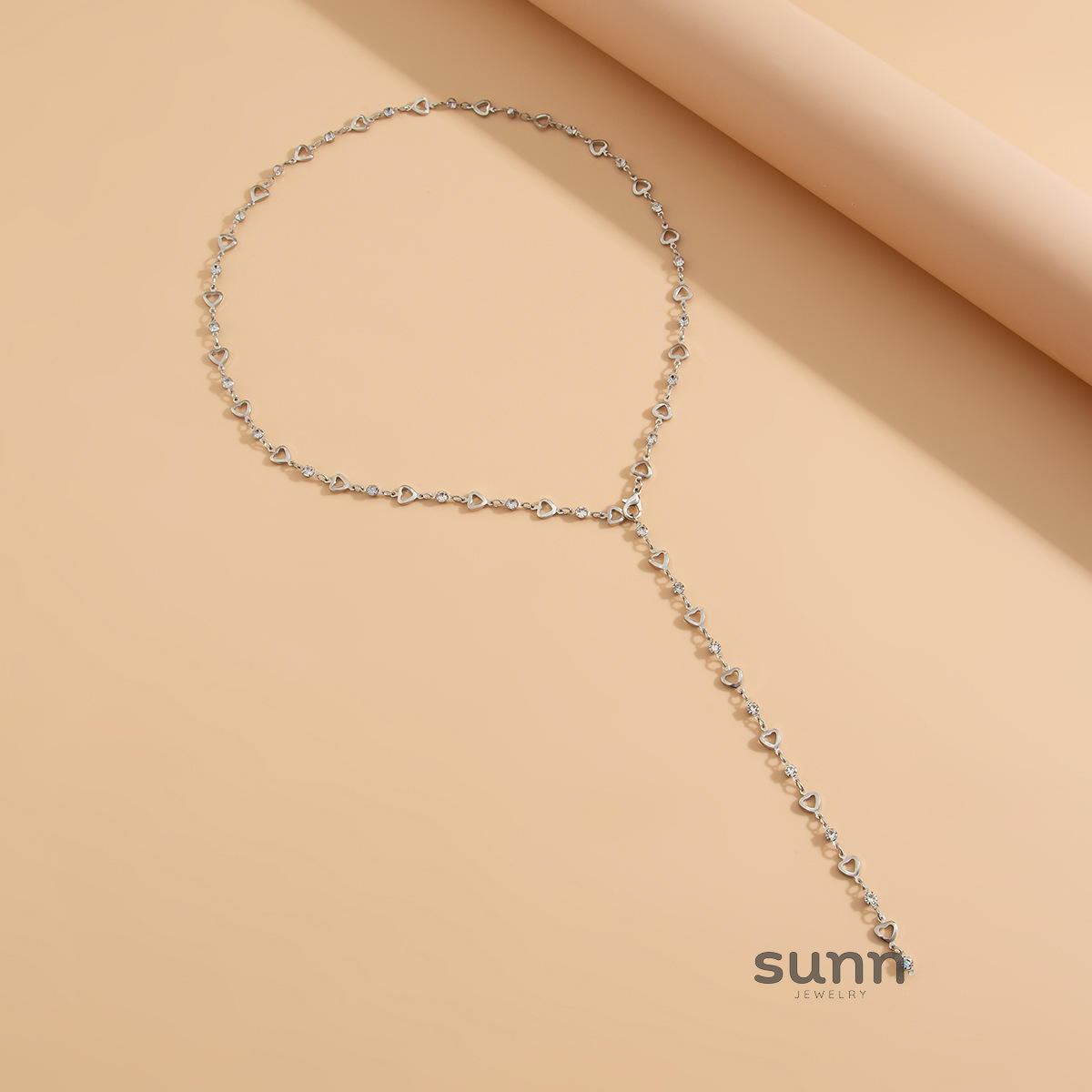 Azaliah Pearl Heart Tassel Necklace [NRZUSVR2]