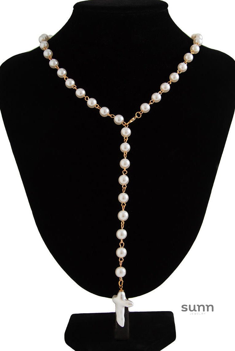 Azaliah Pearl Heart Tassel Necklace [RKWKVKQH]