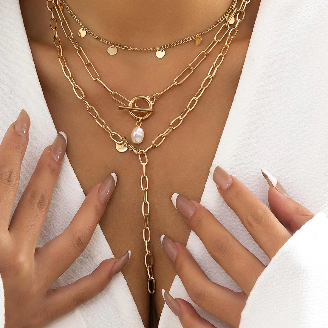 Azara Gold Layered Pendant Necklace