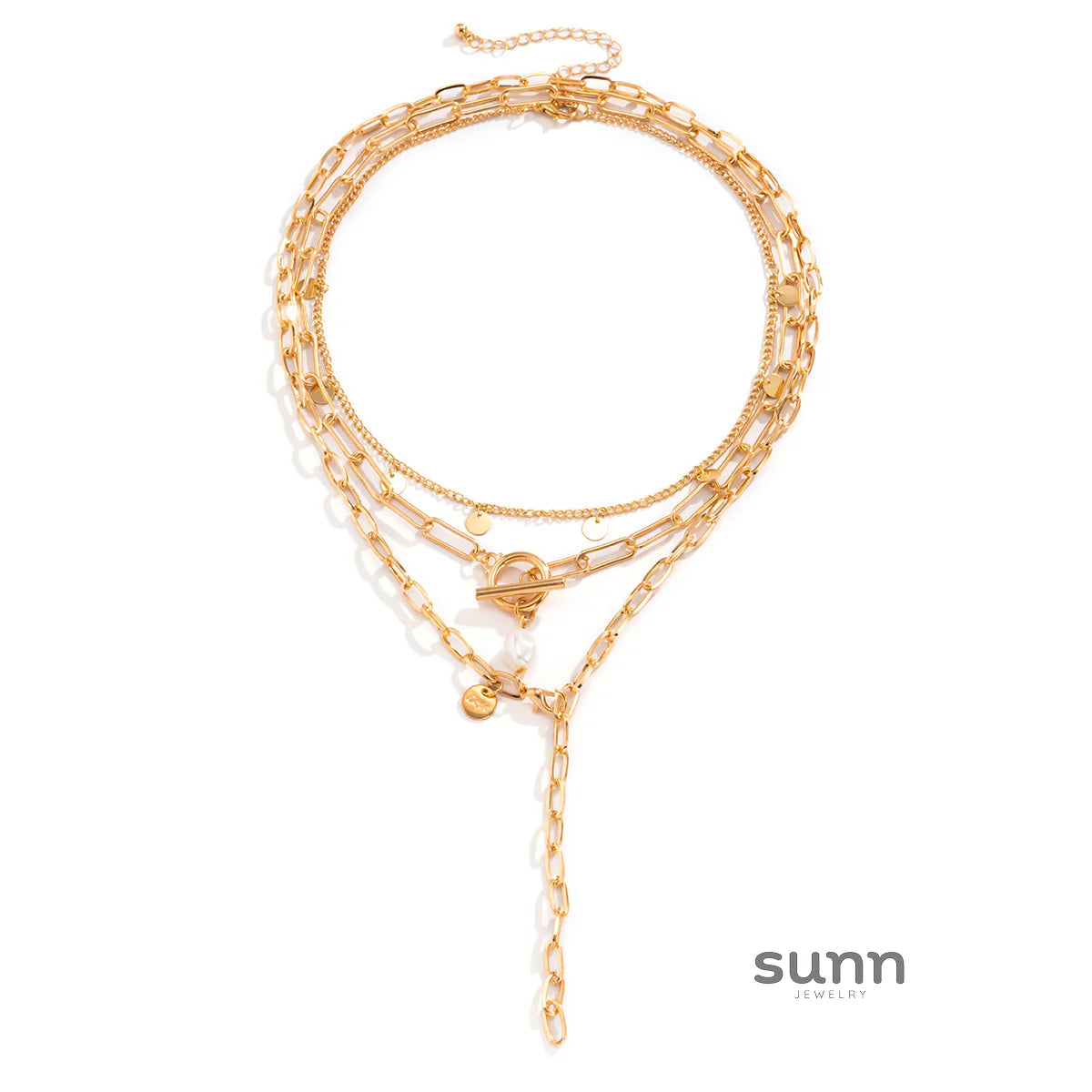 Azara Gold Layered Pendant Necklace