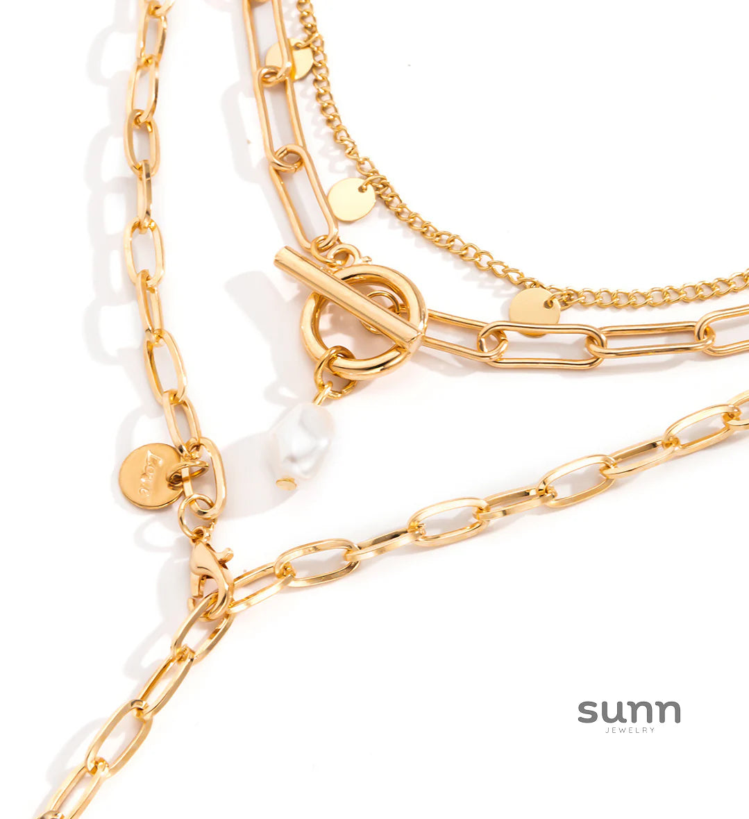 Azara Gold Layered Pendant Necklace