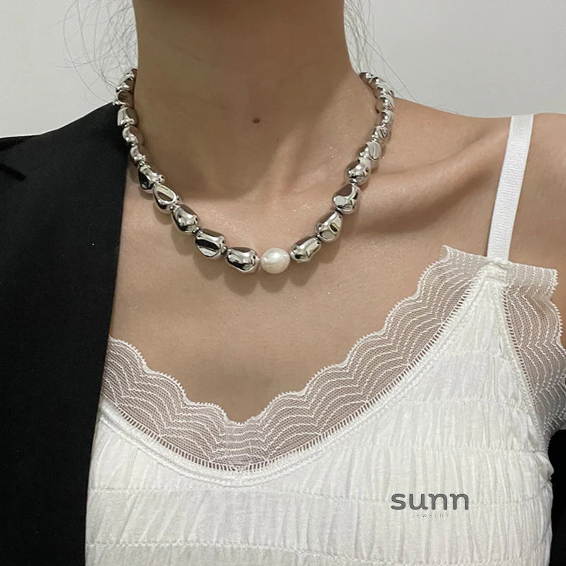 Azaria Irregular Pearl Choker
