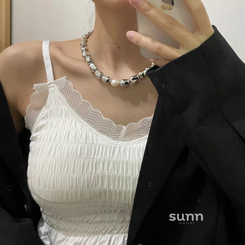 Azaria Irregular Pearl Choker