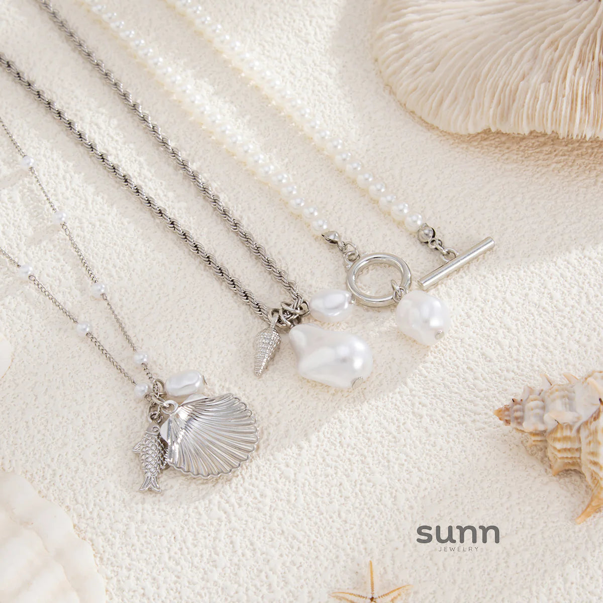 Azaria Layered Pearl Necklace Set