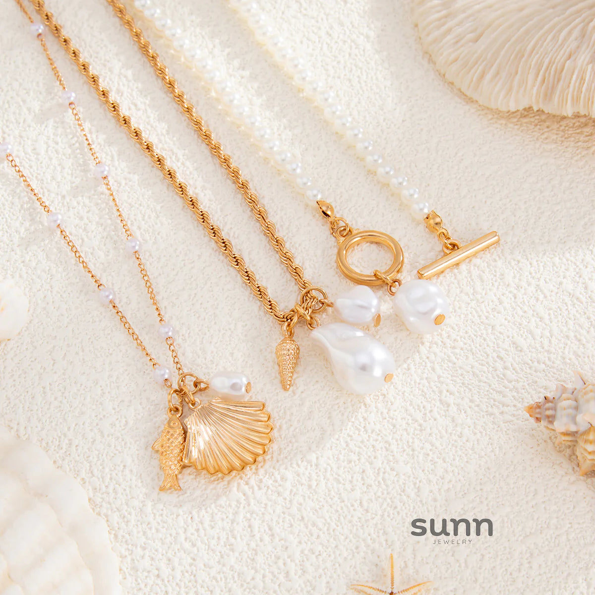 Azaria Layered Pearl Necklace Set