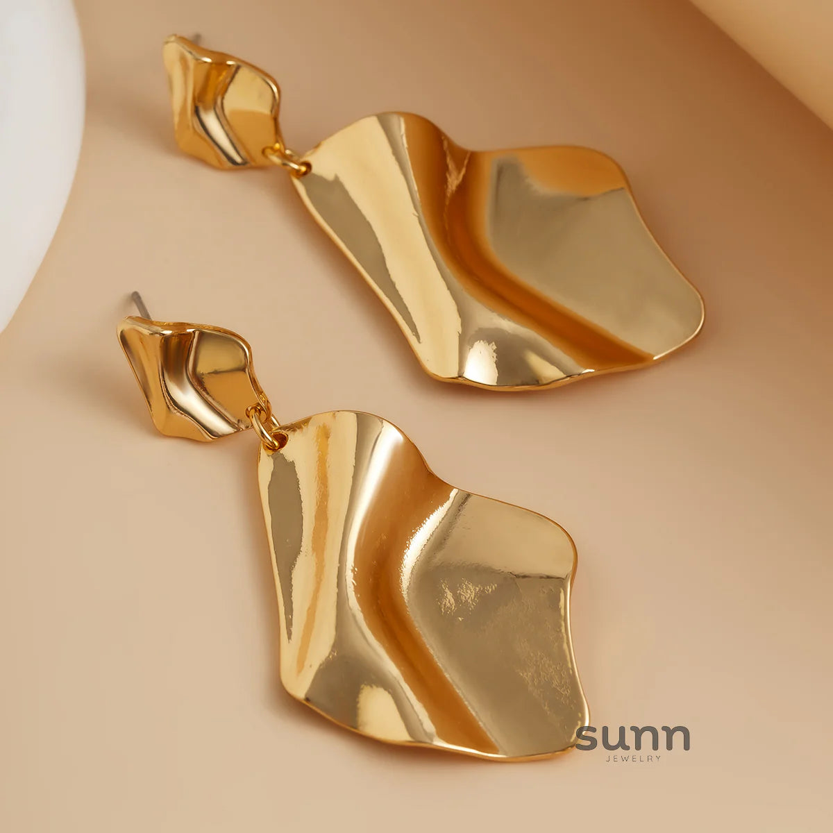 Azlyn Pleated Diamond Earrings