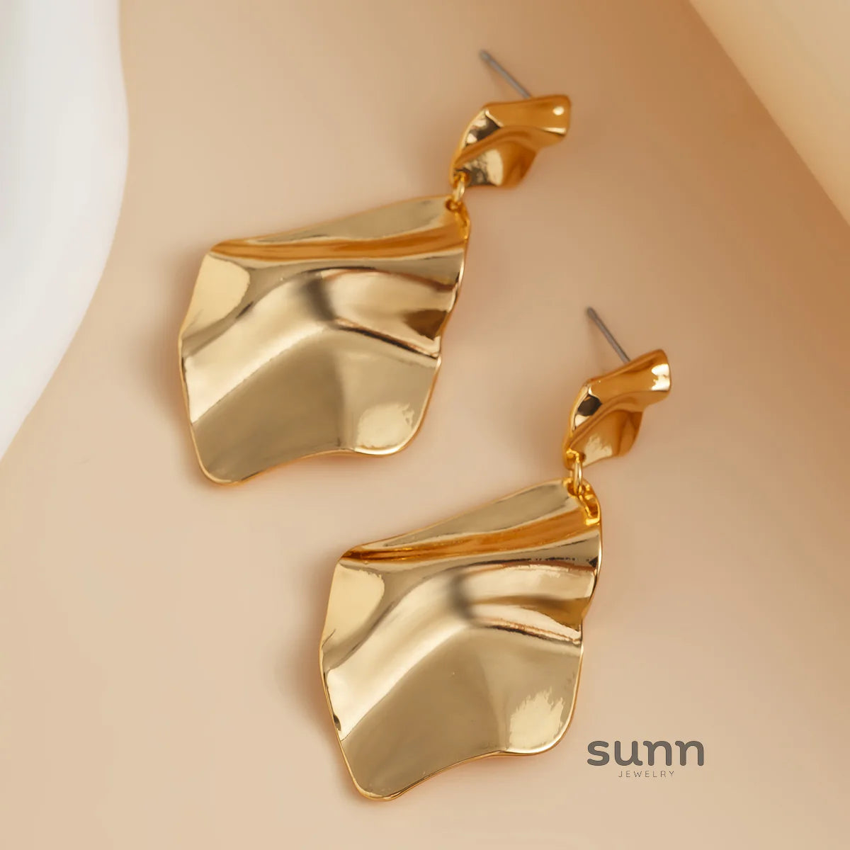 Azlyn Pleated Diamond Earrings