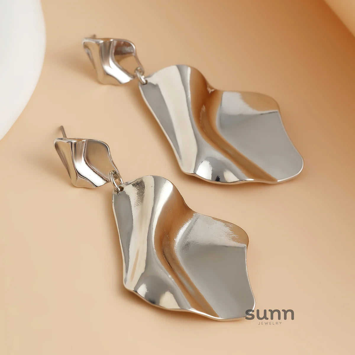 Azlyn Pleated Diamond Earrings