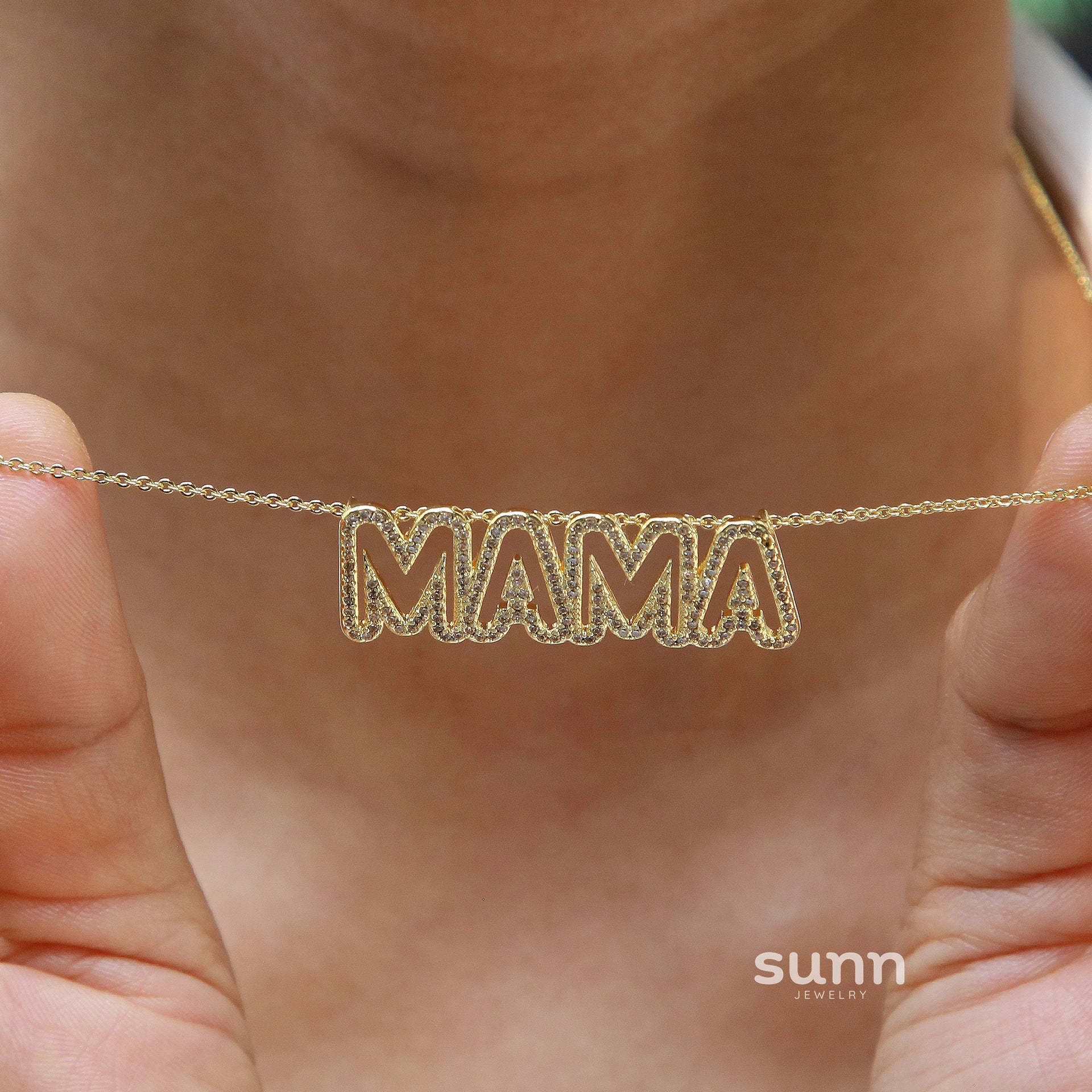 Azlynn Delicate Script Necklace [NLCG04NH]