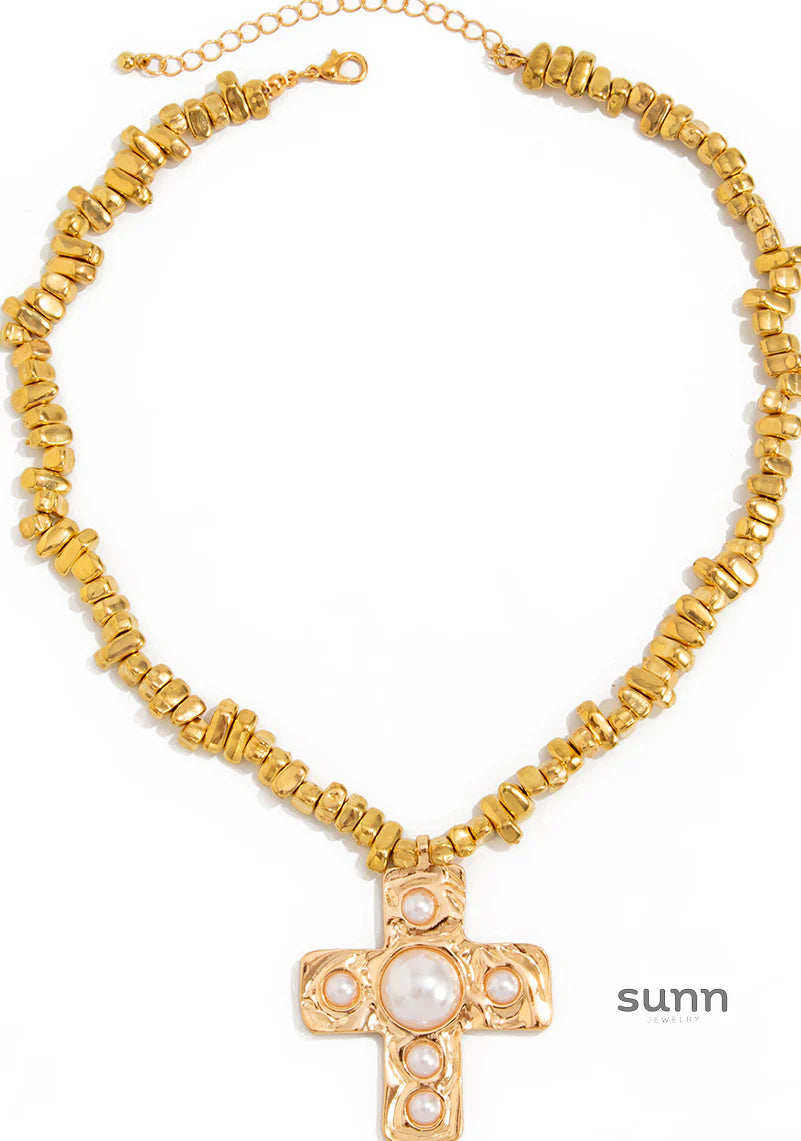 Azrael Irregular Cross Necklace