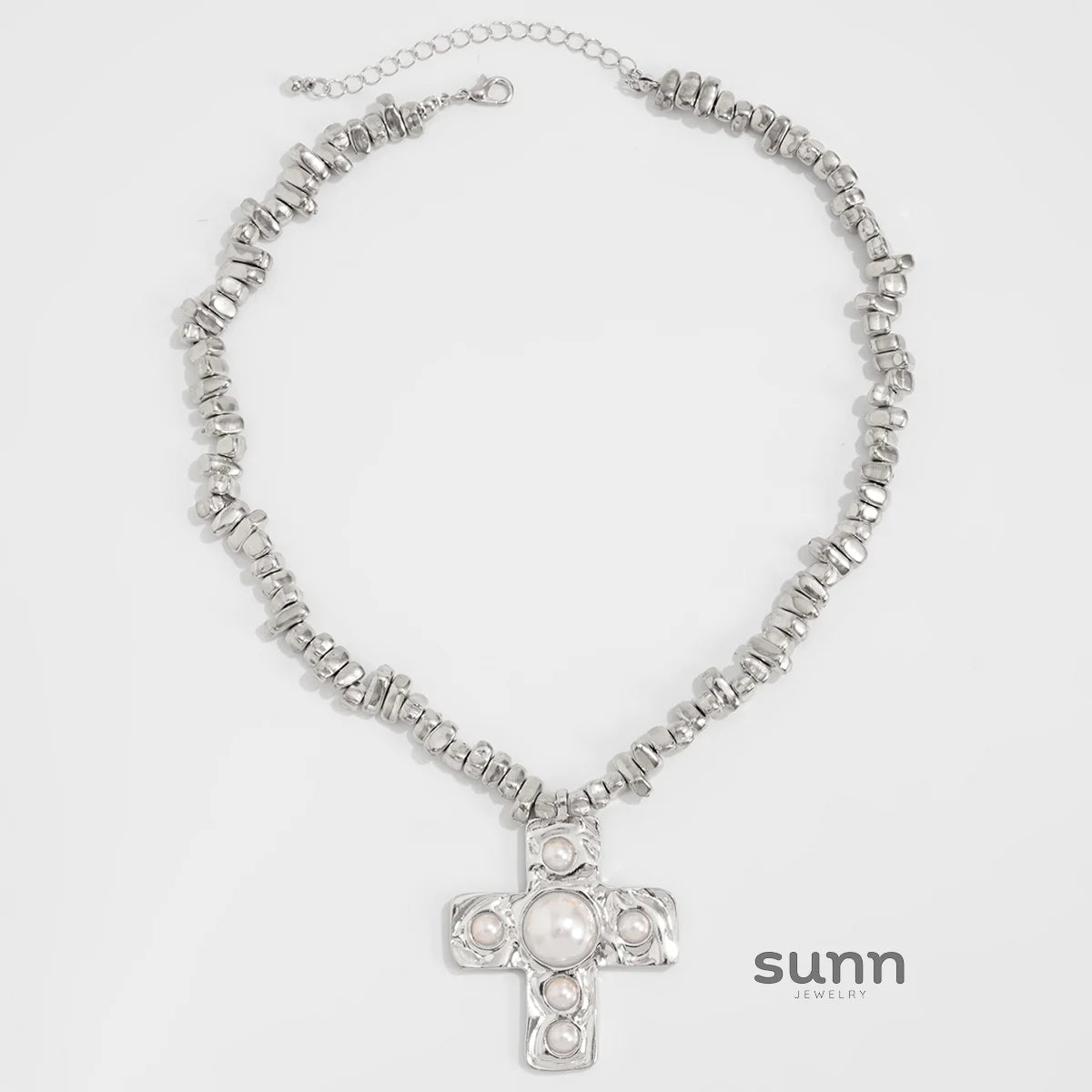 Azrael Irregular Cross Necklace