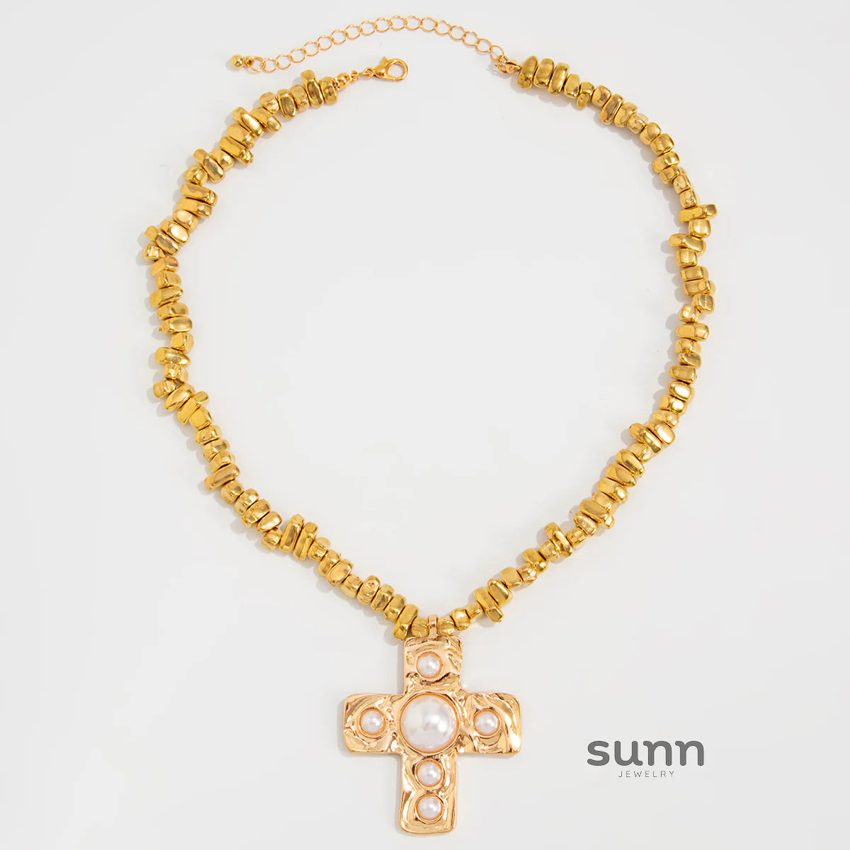 Azrael Irregular Cross Necklace