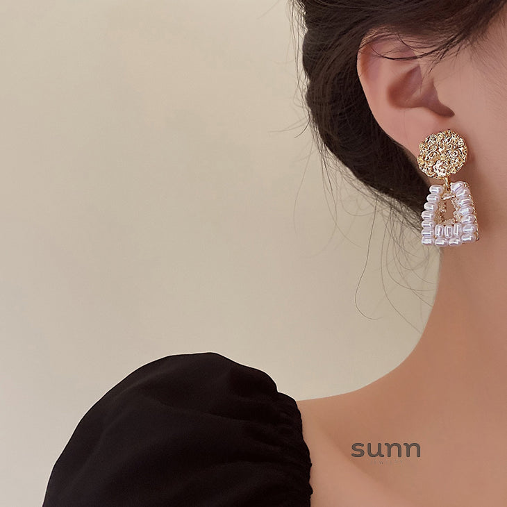Azucena Ornate Pearl Drop Earrings [7KJJC5WG]