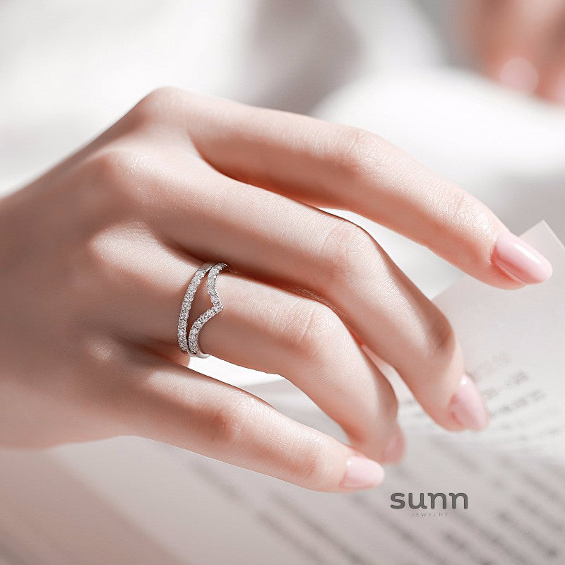 Azul Sparkling Stackable Rings [PYKTT4EZ]