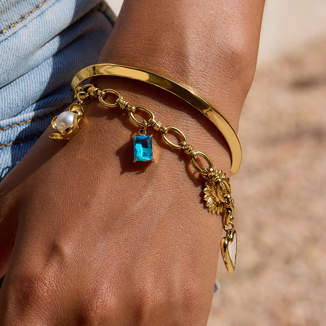Azura Blossom Bead Bracelet [0ZKOBG5R]