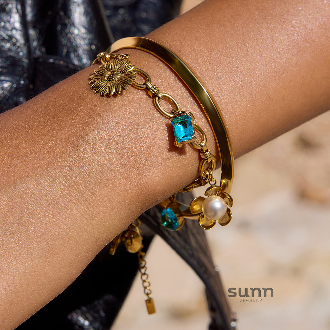 Azura Blossom Bead Bracelet [0ZKOBG5R]