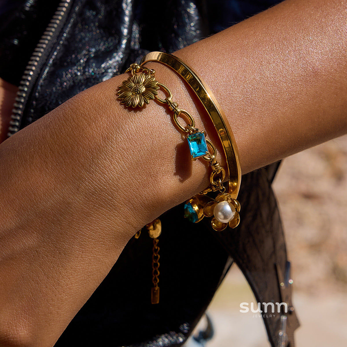 Azura Blossom Bead Bracelet [GA7HXEF4]