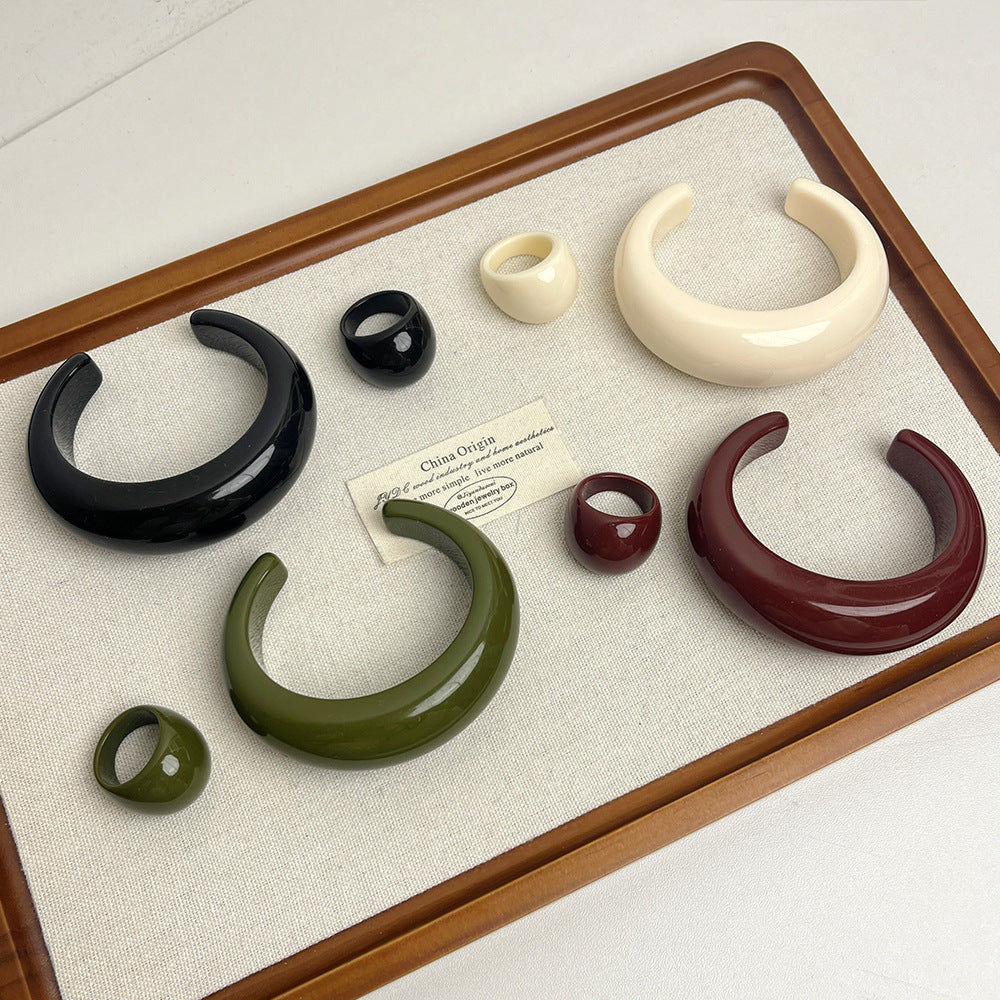 Baleigh Resin Statement Jewelry [13H30FIR]