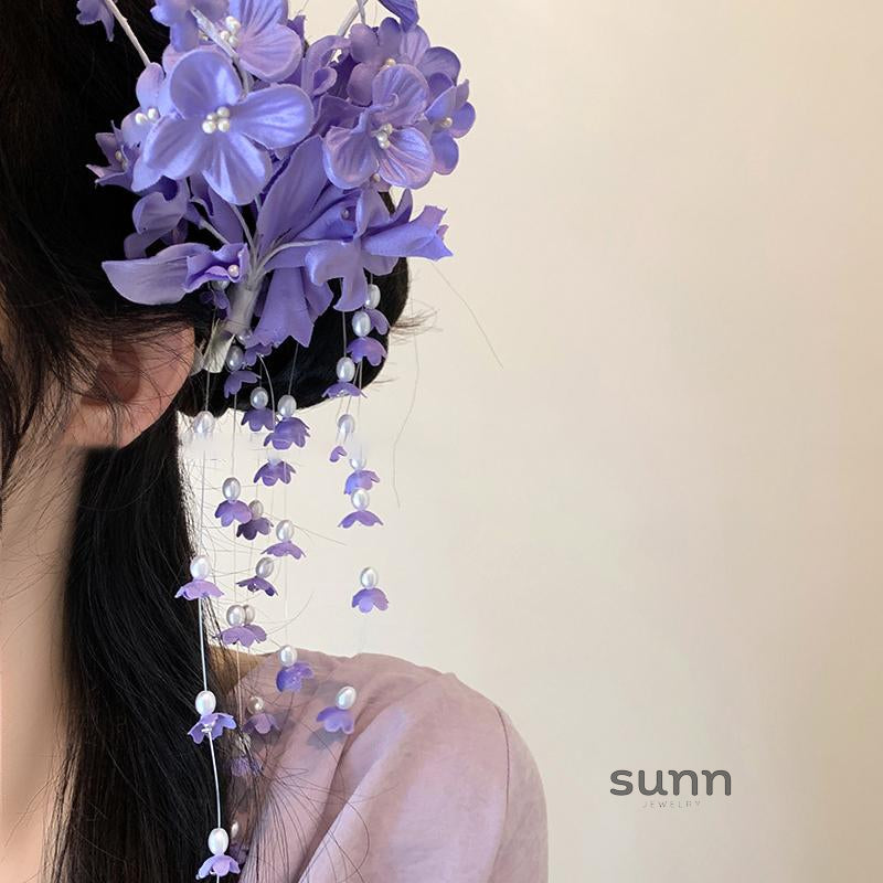Basma Lily Tassel Hair Clip [W8TIHB69]